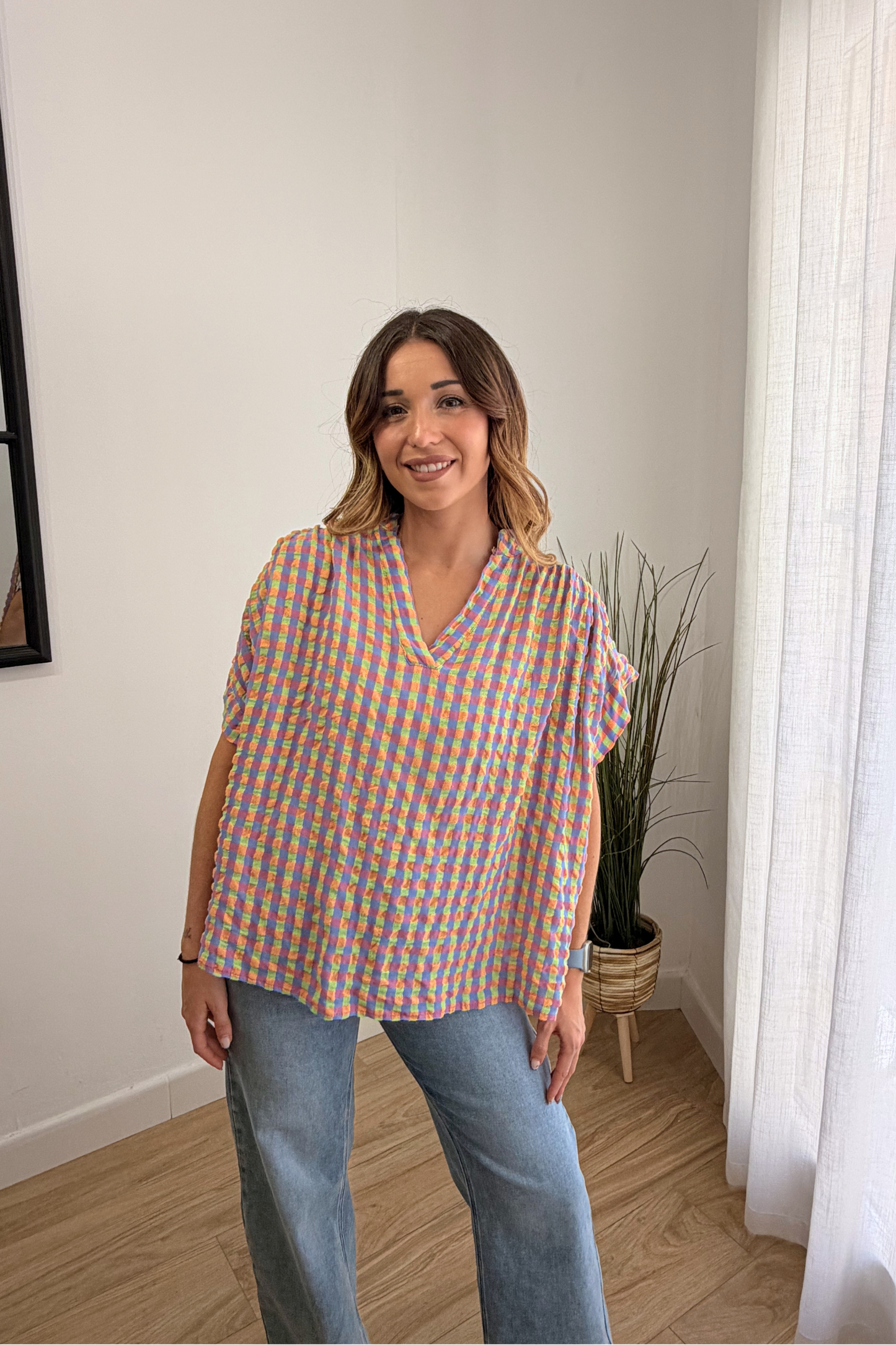 Blusa Vichy Fluor