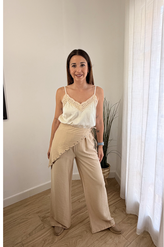 Pantalón Pañuelo Beige