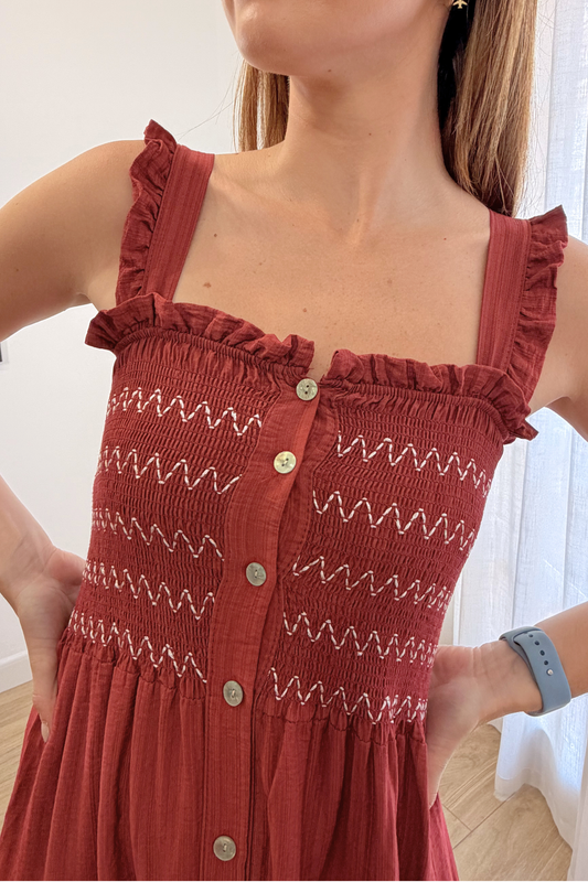 Vestido Mía Burdeos