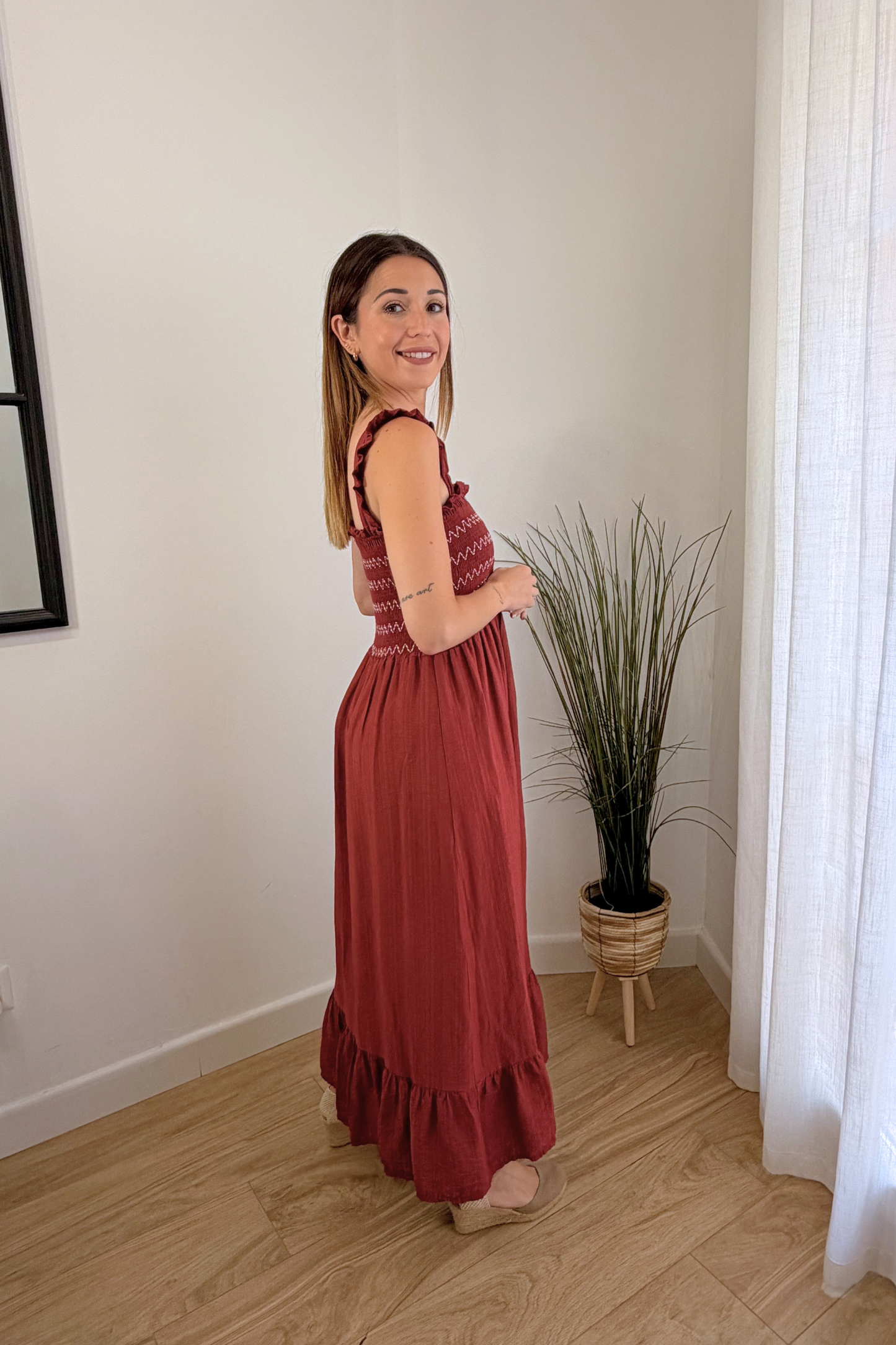 Vestido Mía Burdeos
