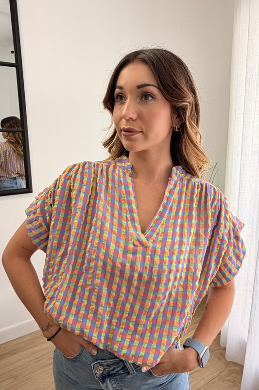 Blusa Vichy Fluor