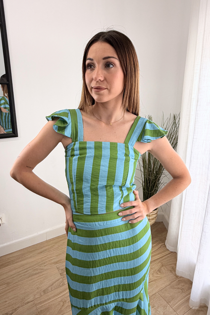 Conjunto Menorca Celeste/Verde