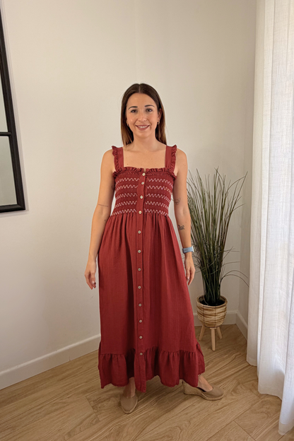 Vestido Mía Burdeos