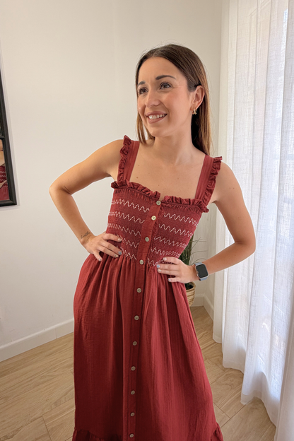 Vestido Mía Burdeos